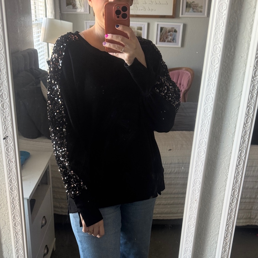 Cato Black Knit Top